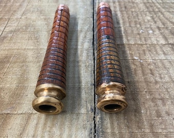 Two Antique Bobbin Light Pull - recycled from Antique Bobbins.