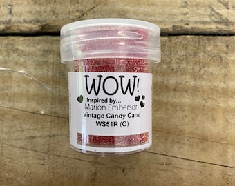 Wow! Embossing Powder - Vintage Candy Cane 15ml Topf