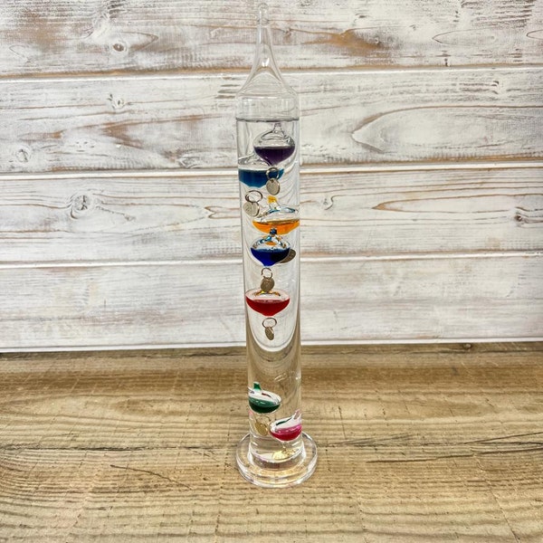 30cm Tall Free Standing Galileo Thermometer