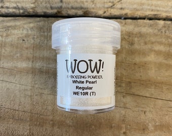 Waouh ! Poudre à embosser : Couleur Blanc nacré - Pot de 15 ml