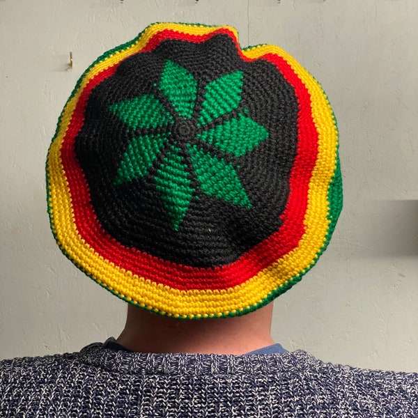 Rastafari Rasta slouchy Beret Beanie Mütze