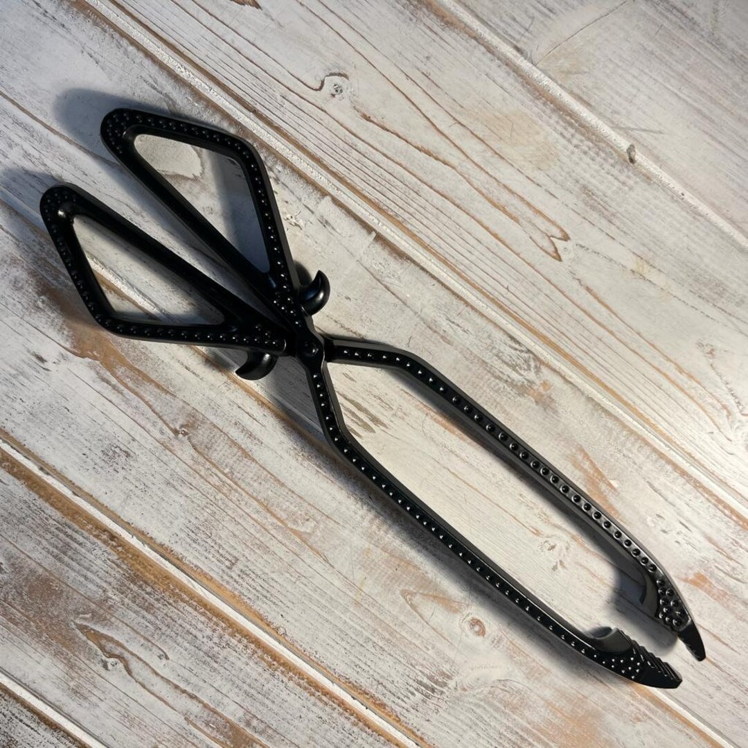 Pince à Bûches Noire Traditionnelle En Métal Léger - Thorness, Origine Royaume-Uni