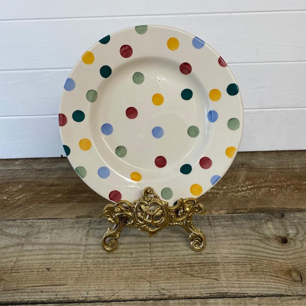 Large Decorative Brass Plate Stand Picture Easel Etsy