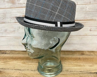 Small Grey Rude Boy Ska Pork Pie Hat - Approx. 58cm -unisex