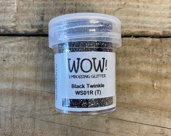 Wow! Glitter Embossing Powder 15ml - Black Twinkle