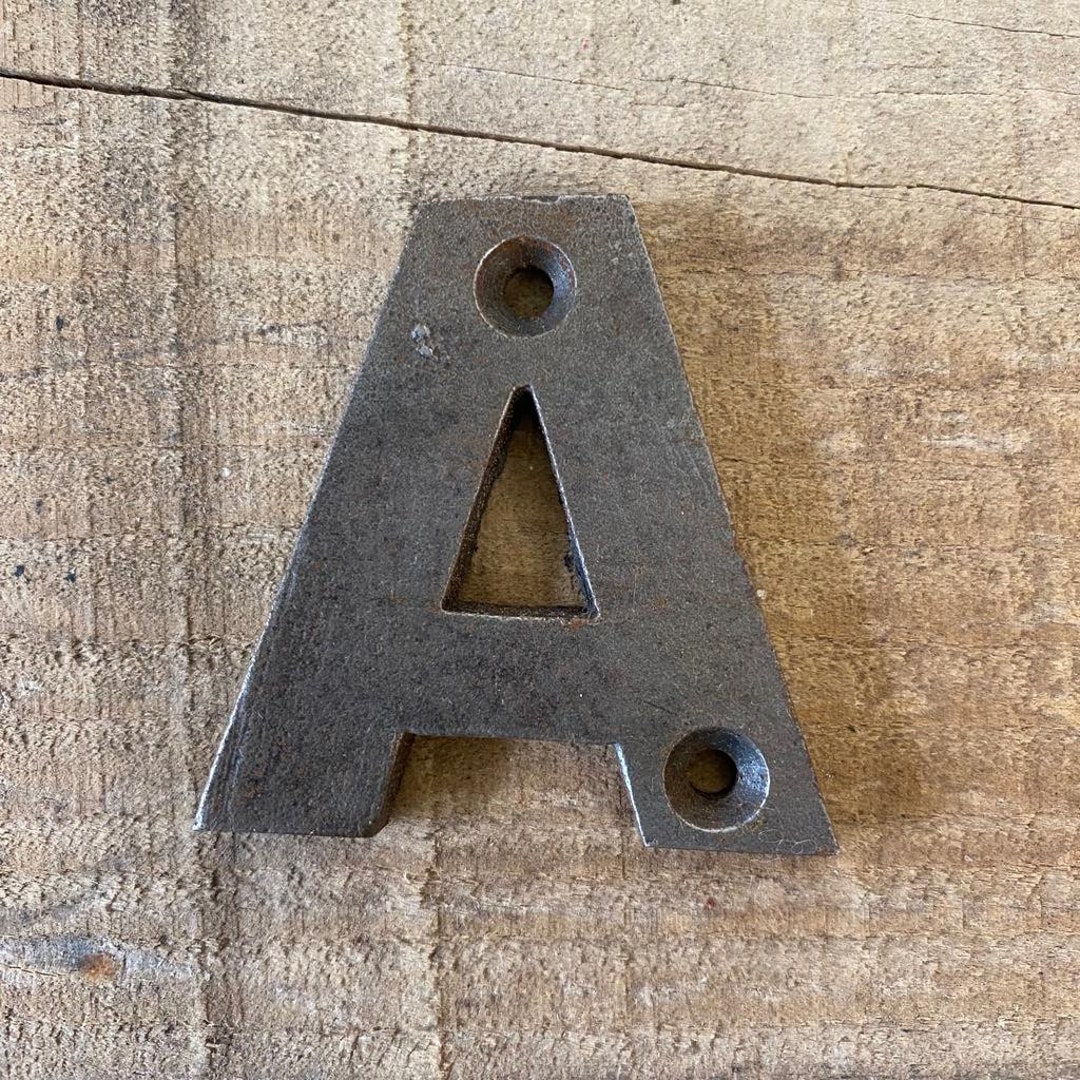Cast Iron Letters 'A' Rustic Signs House Signs alphabet Letters 5cm /2