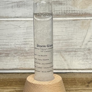 FITZROY STORM GLASS Weather Prediction Desk Ornament | Weather forecaster | Weather station |barometer |science ornament |weather predicting