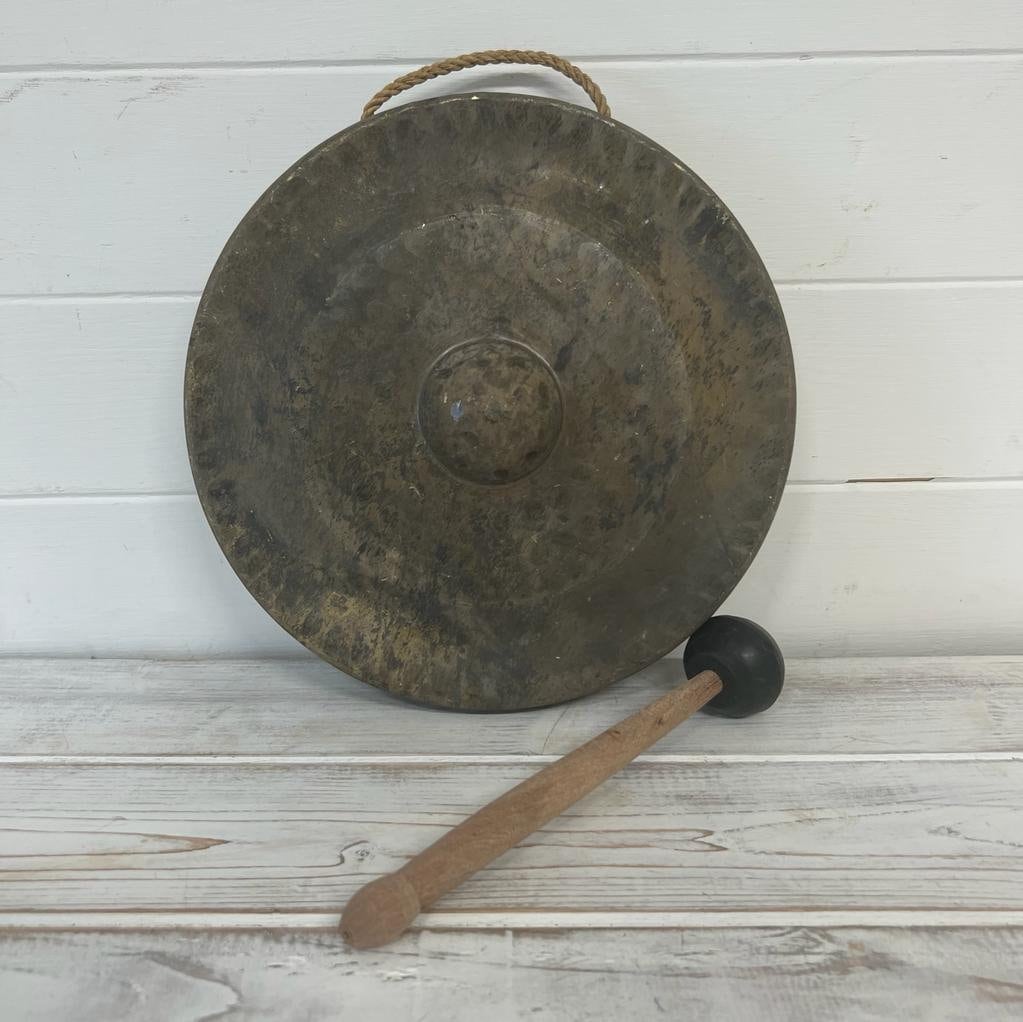 Vietnamese Handmade Metal Gong Natural Aged Finish 25cm Etsy