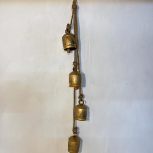 rustic metal hanging 4 bells — MUSEUM OUTLETS