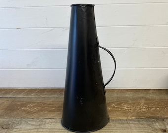 Vintage Style Metal Black Megaphone