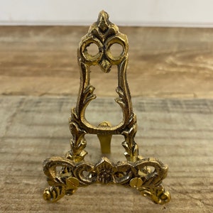 Plate/Picture Holder Display Stand/ Easel Plate stand Decorative plate stand Brass Plate stand image 3