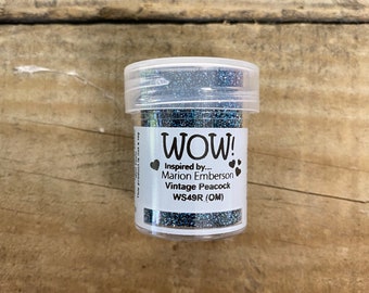 Wow! Embossing Powder Vintage Peacock 15ml pot