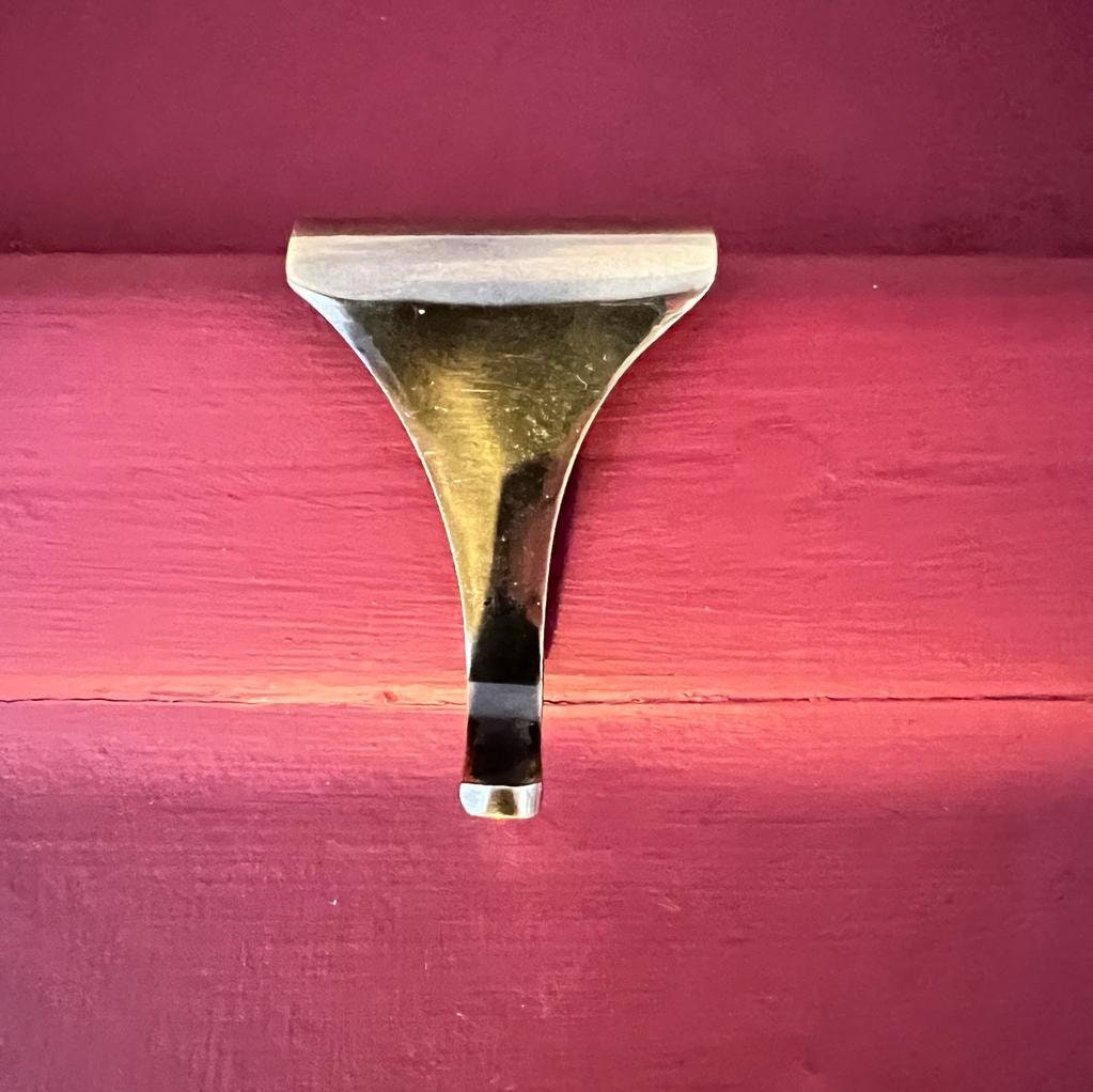 Polished Brass PICTURE RAIL HOOK Victorian Fittings Victorian