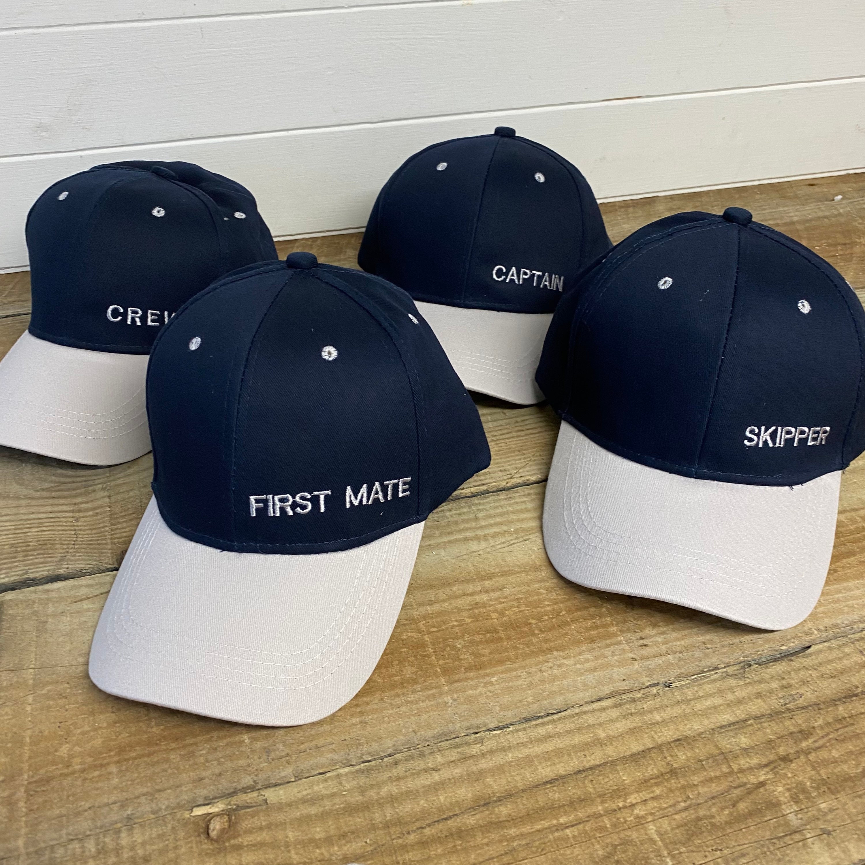 Set of 4 Crew First Mate Skipper Captains Hat 