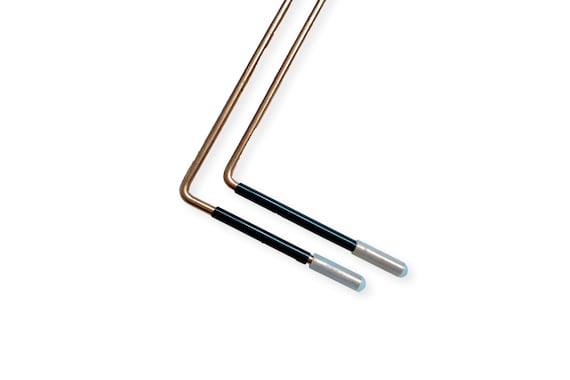 Dos piezas varillas de radiestesia de cobre Juego de instrumentos de  medición de adivinación flexibles Accesorios duraderos Detector de  herramienta fantasma de cobre Detector de agua ajustable -  España