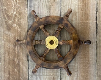 Decorative Wooden Ship Wheel | Pirates ship | Home Décor | Ship steering whee