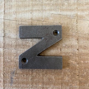 Cast Iron Letters - 'Z'  - Rustic Signs - House Signs -Alphabet Letters - 5cm /2" (h)