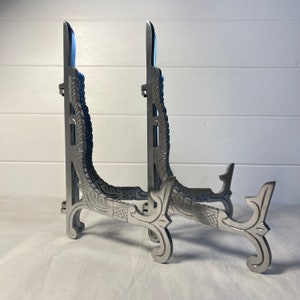 Pair of 10 inch Metal Easel Silver Finish | Plate Display stand |Holders for Photo Pictures Decorative Plates | Wedding tables| Book Stands
