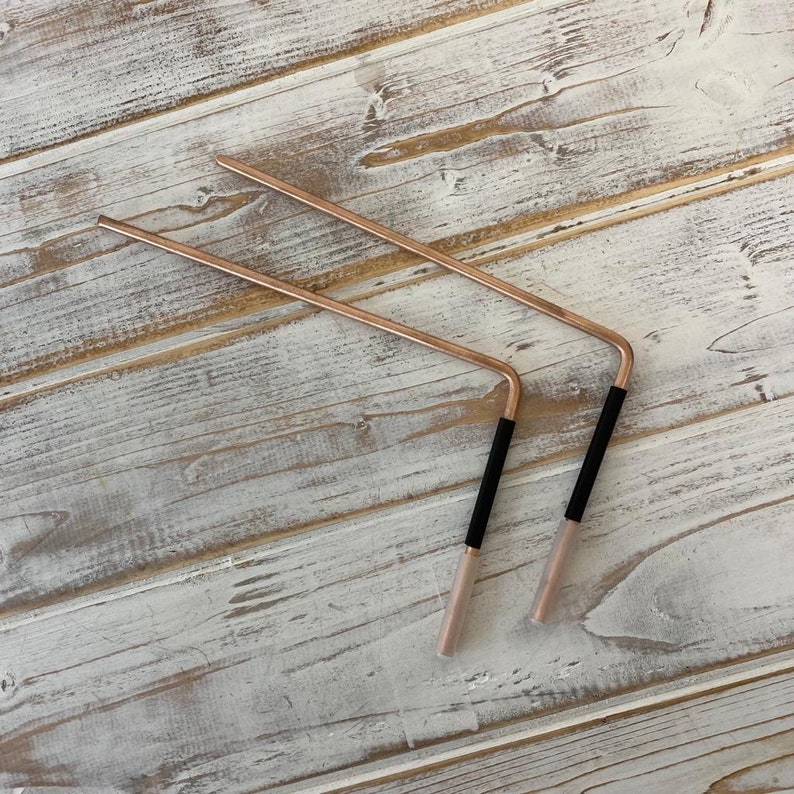 Mini Copper Dowsing Rods With Handles Etsy