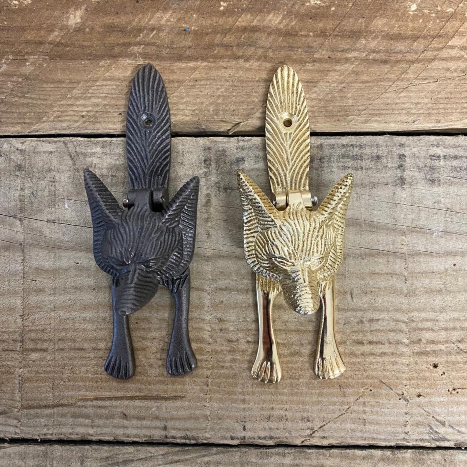 Antique Fox Door Knocker - D729-1221 - Antique Door Knockers