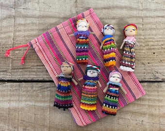 Lot de 6 grandes poupées soucieuses Quitapenas mexicaines souci dolls  Muñequitas quita pesares -  France