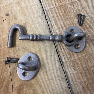 Cast iron Knotted Cabin Hook and Eye 10cm/4'' long zdjęcie 6
