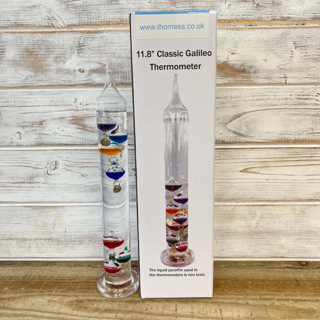 30cm Tall Free Standing Galileo Thermometer 