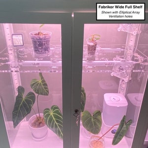 Acrylic Shelves for Fabrikor Tall or Wide IKEA Cabinet Indoor Greenhouse | 3/8&quot; Clear Cast Acrylic Shelves with optional Ventilation Holes