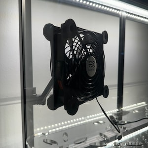 Fan Mount Bracket for your Milsbo | Fabrikor | Universal Magnetic | IKEA or other Greenhouse Cabinet for AC Infinity 80 mm or 120 mm fans