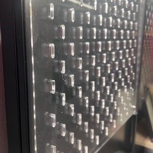 SKADIS Pegboard for Rudsta Tall IKEA Cabinet - including hardware! | 1/4&quot; Clear Cast Acrylic | Fits IKEA Skadis Accessories