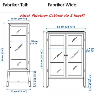Fabrikor Tall Set or single shelves pegboard for IKEA Cabinet includes hardware Clear Cast Acrylic Skadis or Standard Pegboard image 8