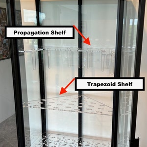 Propagation & Specialty Acrylic Shelves for Milsbo Tall or Wide + IKEA Indoor Greenhouse | Clear Cast Acrylic Shelves with Ventilation Holes