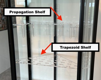 Propagation & Specialty Acrylic Shelves for Milsbo Tall or Wide + IKEA Indoor Greenhouse | Clear Cast Acrylic Shelves with Ventilation Holes