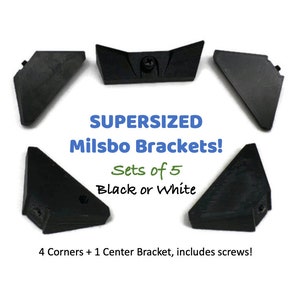 SuperSize Shelf Brackets | Hardware for Milsbo IKEA Cabinet | Indoor Greenhouse + | Includes mounting screws | Sold in Sets of 5
