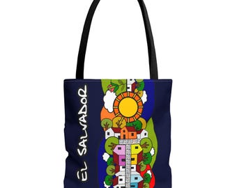 El Pueblo Tote Bag | El Salvador | Perfect gift for any ocation | high-quality polyester