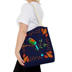 El Torogoz | El Salvador Tote Bag | High Quality Polyester | Gift for Any Occasion, Travel Bag, Reusable Shopping Bag, Ethnic Tote image 8