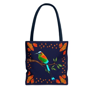 El Torogoz | El Salvador Tote Bag | High Quality Polyester | Gift for Any Occasion, Travel Bag, Reusable Shopping Bag, Ethnic Tote image 2
