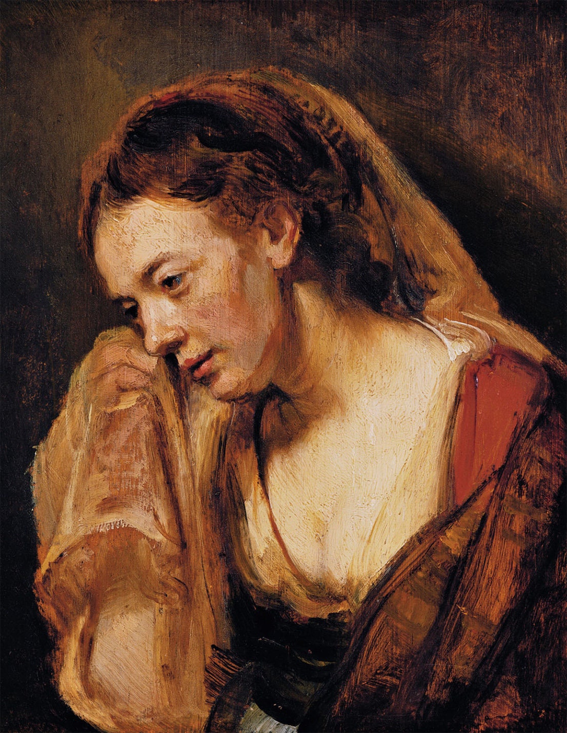 Weeping woman Rembrandt van Rijn c. 1644 Painting Vintage Etsy