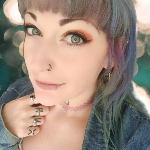 Aro nasal de doble aro - Acero quirúrgico 316L - Perforación nasal - Doble aro - Una sola perforación - Uso diario - Ajuste perfecto