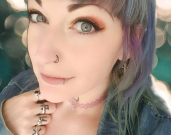 Double Hoop Nose Ring-316L Surgical Steel Nose Ring-Nose Piercing-Double Nose Ring-Single Pierce-Double Hoop-Everyday Use-Thin Perfect Fit