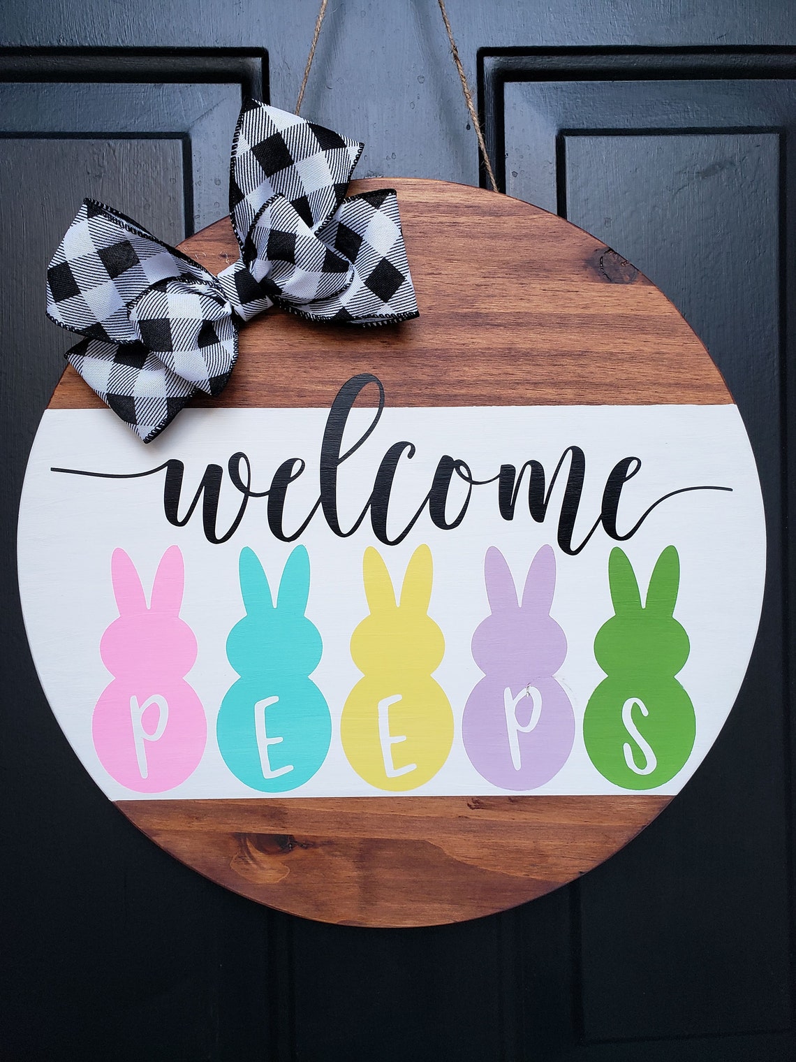Easter door sign wooden door sign Easter sign Etsy