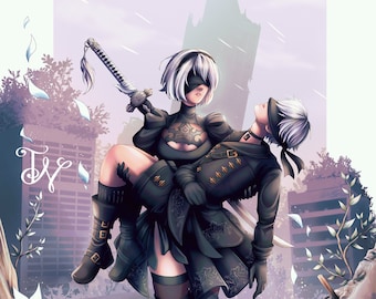 NieR:Automata ラメトート ステンドグラス風キーチェーン 2B 9S NieR:Automata ラメトート ステンドグラス風キーチェーン 2B 9S