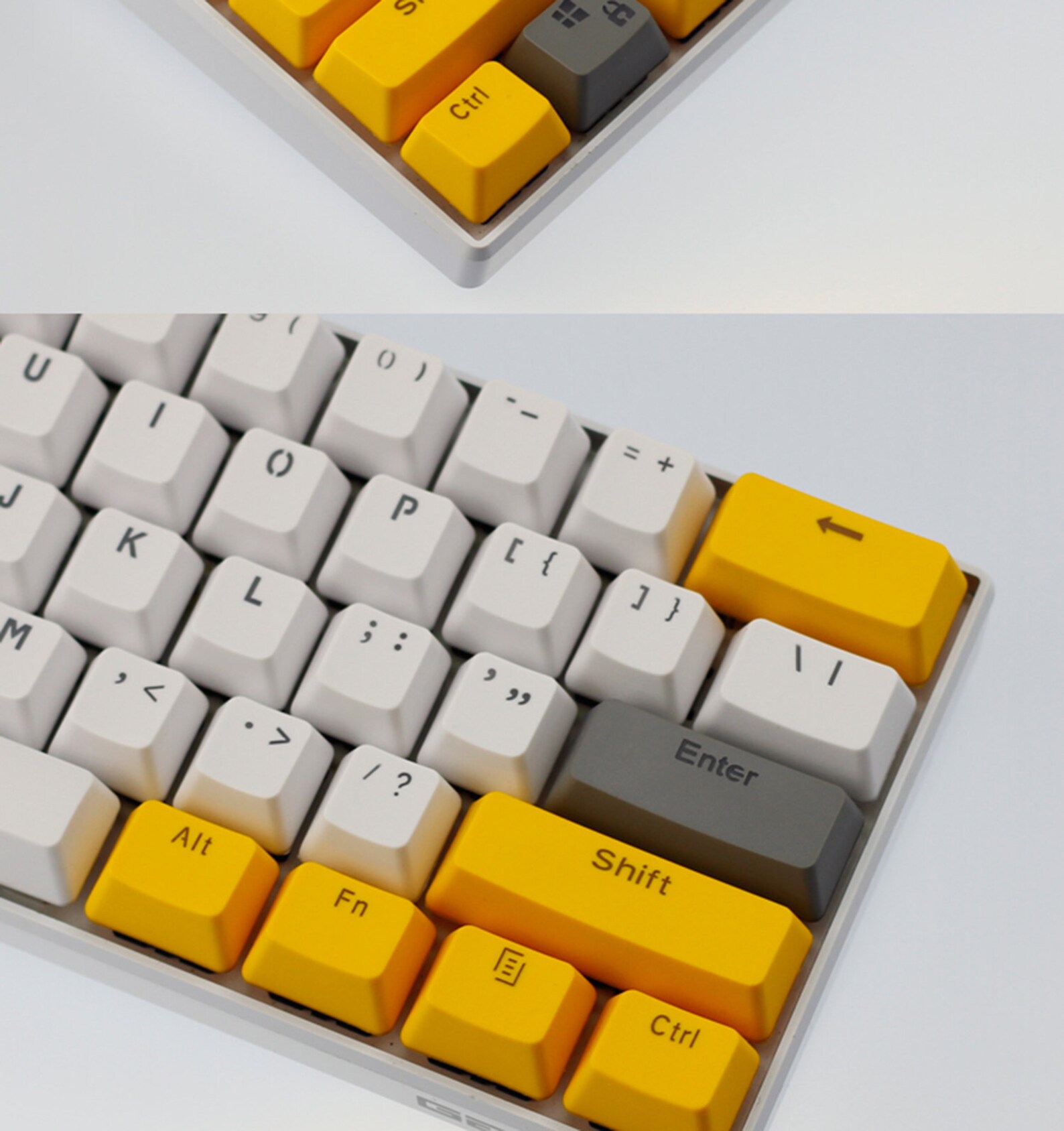 White Keycap Set OEM Keycap Set PBT Keycaps 61 Key Keycaps Etsy