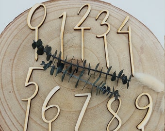 Caketopper Set Numbers 0-9, Topper, Cake Decoration, Birthday, Wedding Anniversary, Anniversary