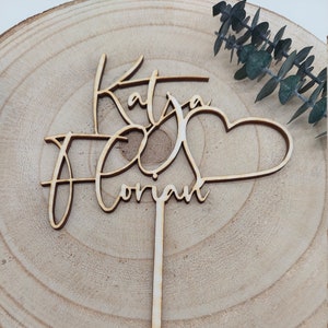 Personalized cake topper wedding, first name, name, cake decoration, cake topper, cake topper