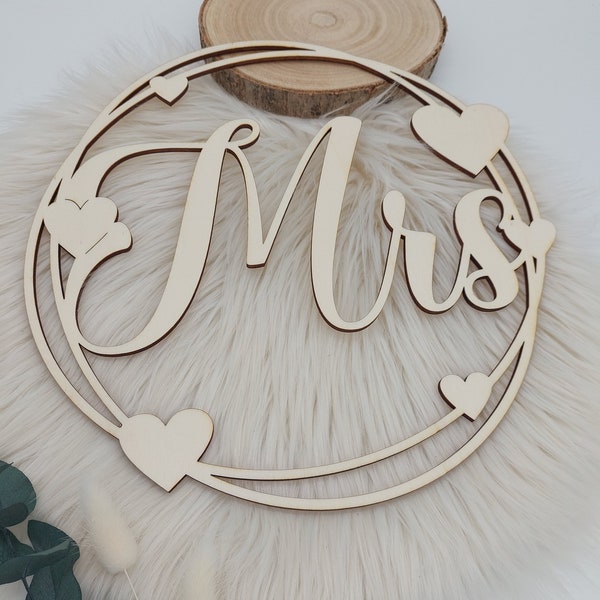 Stuhlschild Set Mr + Mrs, Stuhlgirlande für die Hochzeit, Wanddeko, Hochzeitschild Paar, Hochzeiten Trauung