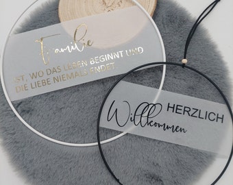 DIY Metallring, personalisiert, Wunschtext, Geschenk, Kranz, Türkranz