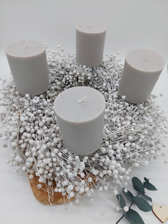 Schwarzer Flachs Kranz 25cm - Trockenblumen Deko Für Tisch Und Wand