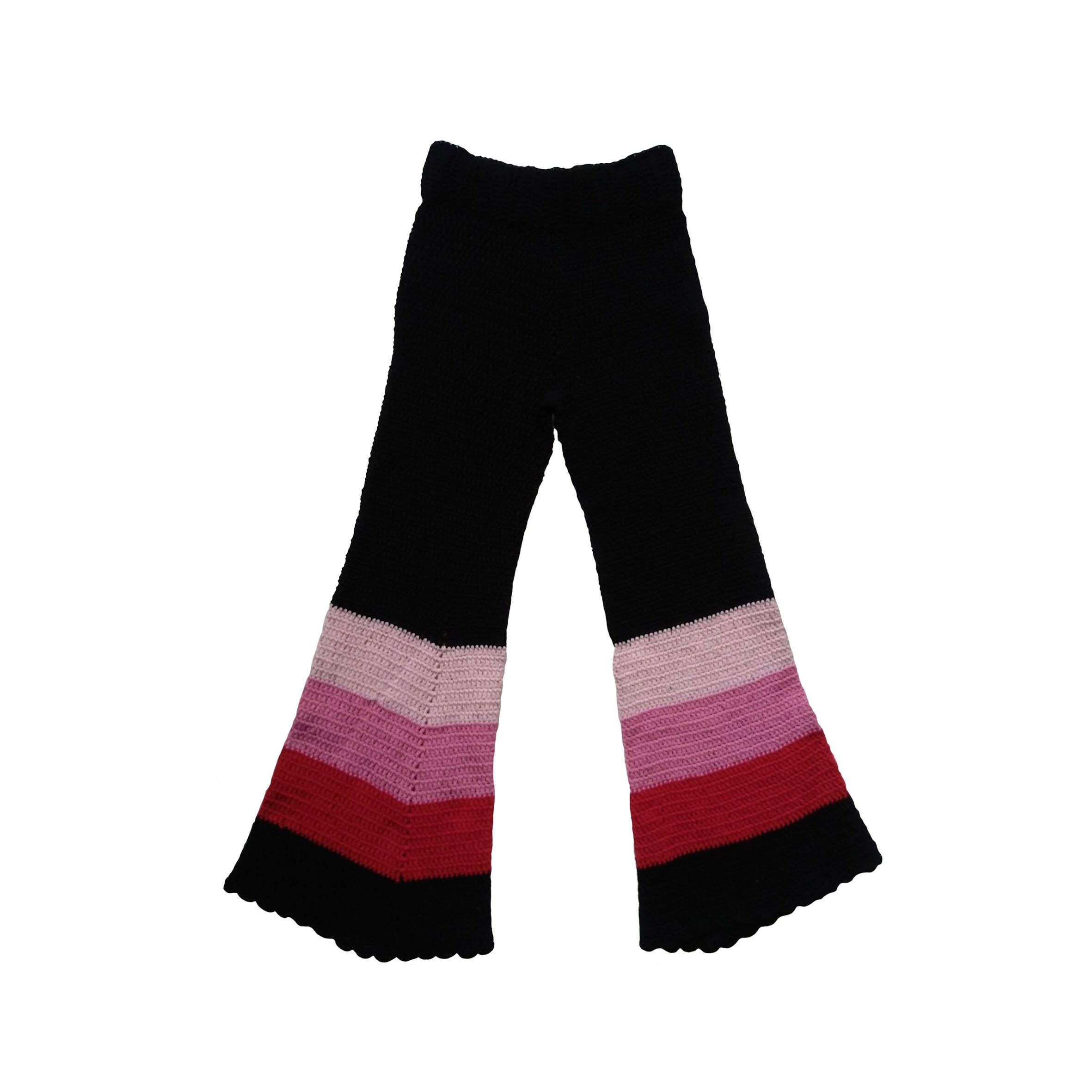 Crochet Pants High-throw Pants Bell 