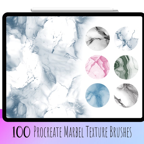 100 Realistic Marble Procreate Brushes, Marble Texture Brush, Procreate Seamless, Realistic Marble, Marble Brushes, Interior Textures